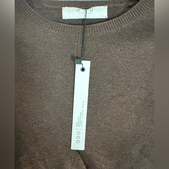 Revolve x OGD Brown Long sleeve Cut Out Mini Dress - Picture 4 of 6